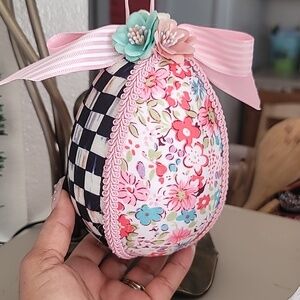 MacKenzie Childs Egg Ornament 3 Piece Set Nwt